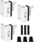Portable Door Reinforcement Lock for Travel & Home, No Screws Instant Install Safety Lock for Inward Swing Front Door, Hotel, Apartment - Extra Latch from Inside Withstand 800lbs (White-3PCS) by AnobeyiHardware