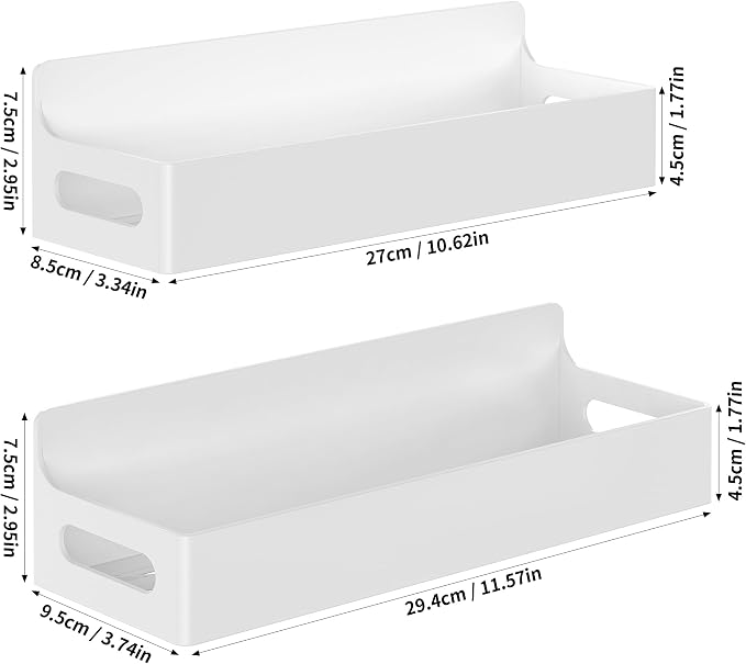 2 Pack Magnetic Spice Rack for Refrigerator White | Magnetic Cup Holder for Fridge, Magnetic Fridge Shelf with Hooks, Kids Sippy Cup Holder Kitchen - Image 9