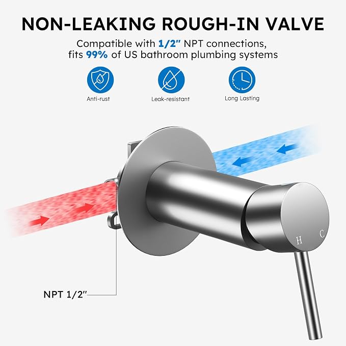 Arofa Built-in Hot and Cold Bidet Sprayer for Toilet, Hands-Free Control | Wall-Mounted Design, Dual Control Modes, Leak-Free Bidet Hose, Feminine/Baby/Pet Wash, Cloth Clean & Rinse, Stainless Steel - Image 2