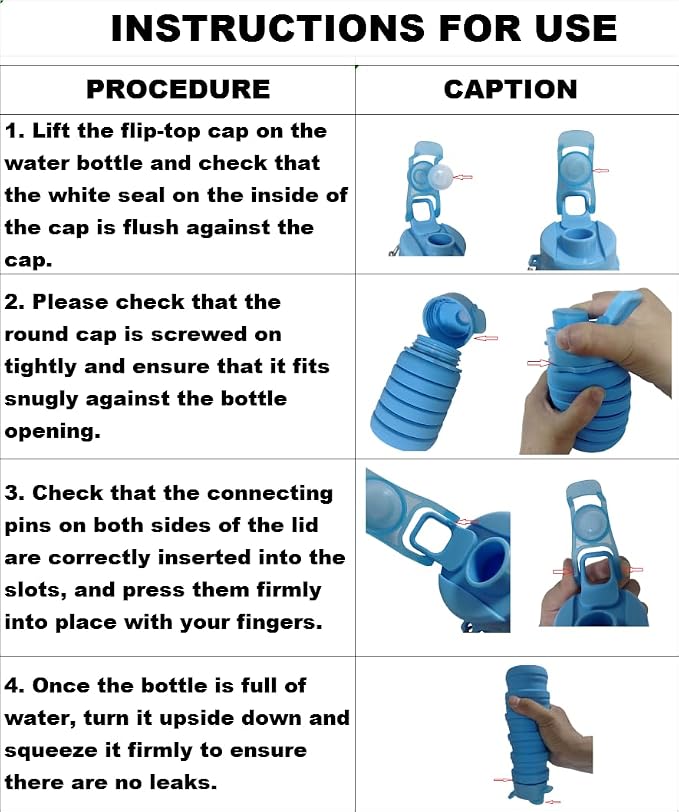 Collapsible Water Bottles 3 Pack 500ml (Black+Purple+Blue) | Silicone Water Bottle with Carabiner BPA Free Expandable Water Bottle Portable Sport Water Bottle for Travel Camping - Image 3