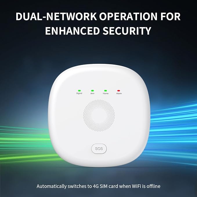 2026 Home Security System, 7-Piece Wireless Smart Alarm System Kit with Instant App Alerts & WiFi+GSM/4G,Mobile App Control,Door/Window Sensors,Remote,Motion Detectors,Compatible with Alexa - Image 7