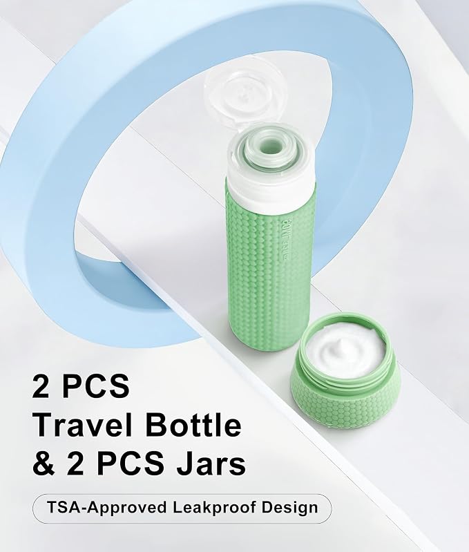 Travel Bottles for Toiletries, TSA Approved 3oz Leak Proof Travel Size Liquid Containers, BPA-Free Refillable Silicone Squeeze Bottles, Ideal for Shampoo Lotion and Conditioner (4 Pack) - Image 6