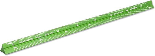 Alumicolor Aluminum Architect Metric Pocket Drafting Scale, 15CM, Green by Alumicolor