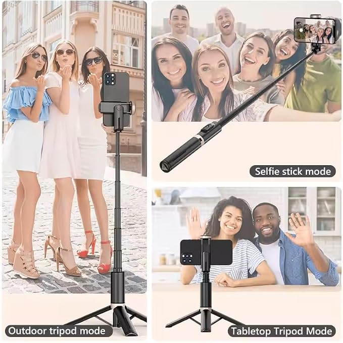 XIHAMA Selfie Stick Tripod with Light,3 in 1 Extendable Selfie Stick with Wireless Remote,Portable Phone Tripod Stand Compatible with iPhone 16 15 14,Samsung Smartphone and More - Image 2