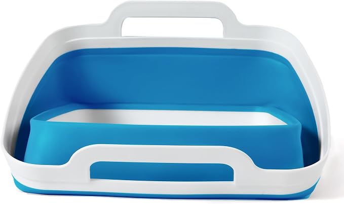 FOSJGO Collapsible Dish Basin with Drain Plug, Foldable Sink, 2.4 Gal (9L) | Space-Saving Wash Basin for Kitchen, Baby Bottles, Vegetable Washing, Camping, RV and Party Beverage Tubs - Image 3