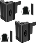 Portable Door Lock for Travel, Adjustable No Drilling Door Reinforcement Lock, Extra Latch Stopper for Hotel Room, Home Apartment, Inward Swing Door - Family & Travelers Security (Black-2PCS) by AnobeyiHardware