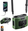 Doublepow 10000mAh Portable Waist Fan, Personal Dual Waist Fan, Clip On Belt Hanging Neck, Dual Motor 20H&10 Speed 16000RPM Strong Airflow, USB Rechargeable Fans, for Outdoor Work Travel(K60-Green) by Unknown