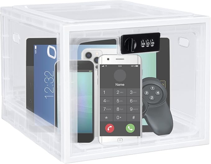 Lalifebuss Medicine Lock Box, Medication Lockable Container for Refrigerator Food Safe Locking Box Tablet Phone Locked Box for Kitchen Home School and Office Safety - Image 3