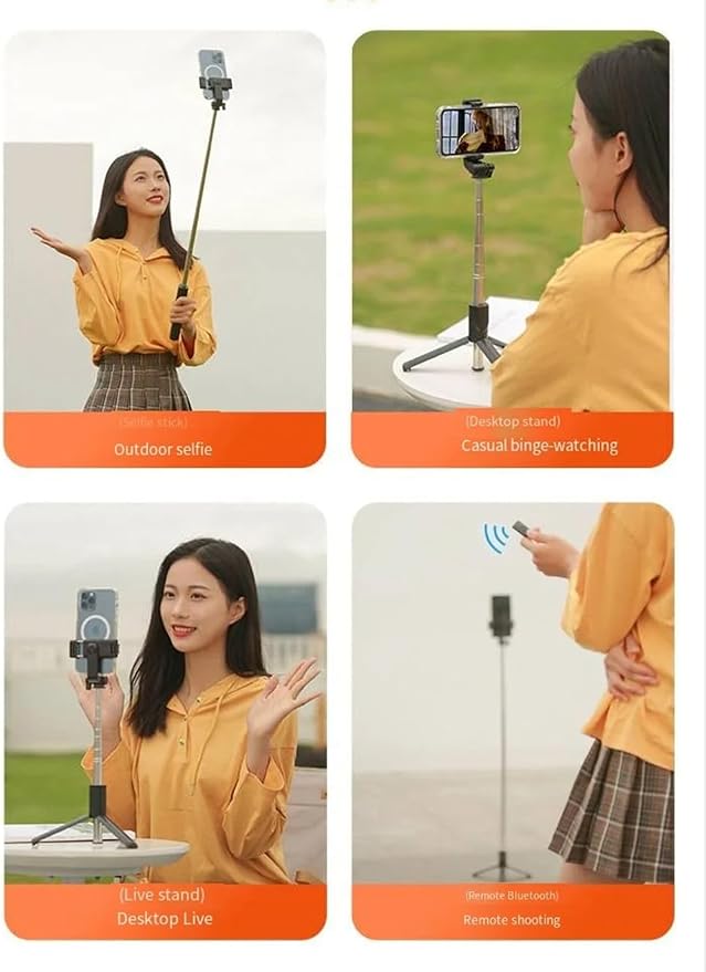 Selfie Stick Tripod,3 in 1 Extendable 360° Rotation Tripod Stand with Detachable Wireless Remote, Portable Mobile Phone Holder Compatible with iPhone,Android,Samsung - Image 7