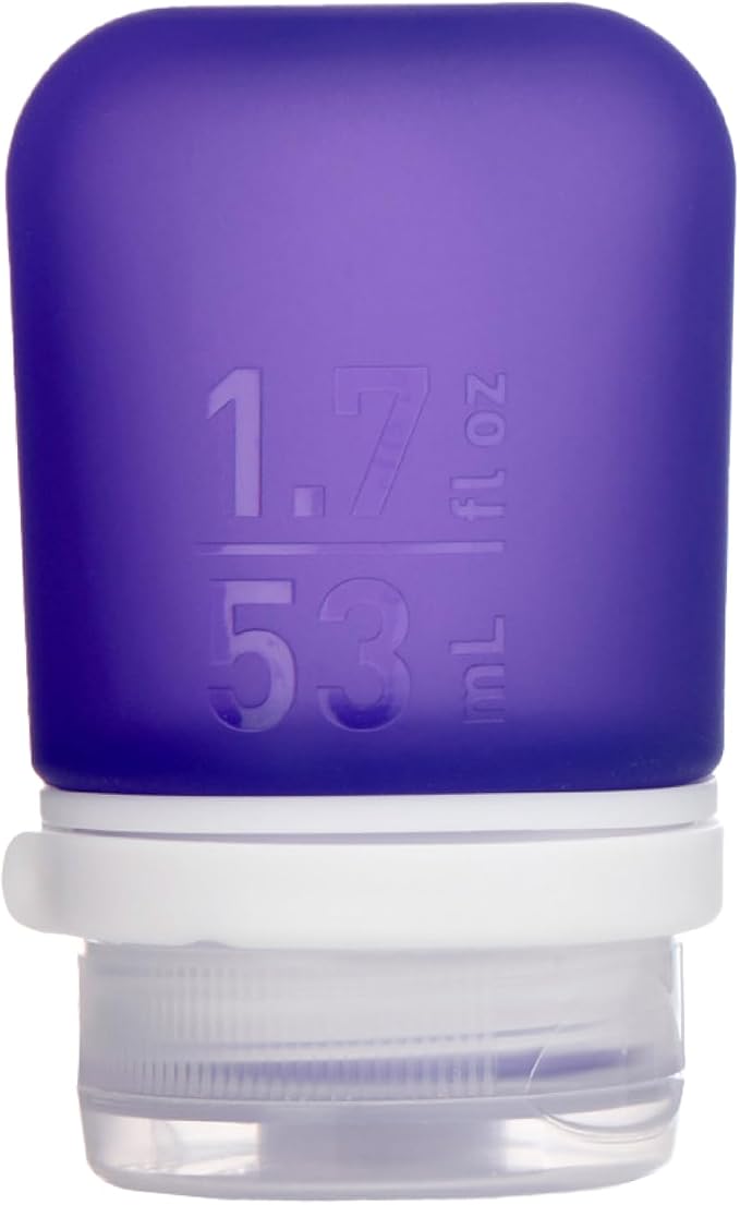 humangear GoToob+ (Small) | Refillable Silicone Travel Bottle | Locking Lid | Food-Safe Material | Purple, Small (1.7 fl.oz; 53ml) | Refillable & Leak-Proof Silicone Travel Size Bottles with Locking Cap for Toiletries, Camping & TSA Carry-On by humangear