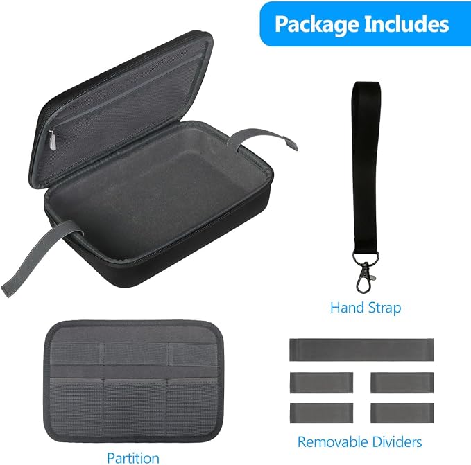 JSVER PU Leather Hard Shell Carrying Case for GoPro Hero13/12/11/10/9/8/7, AKASO EK7000 / Brave 4 4K / Brave 7 LE/Brave 8 / V50X and Insta360 - Image 5