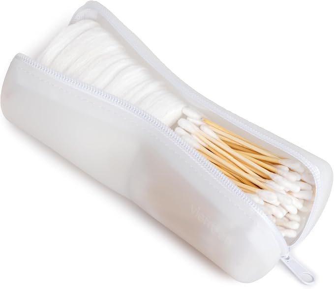 Cotton Round Swab Travel Case, 2-in-1 Beauty Organizer by VisFresh