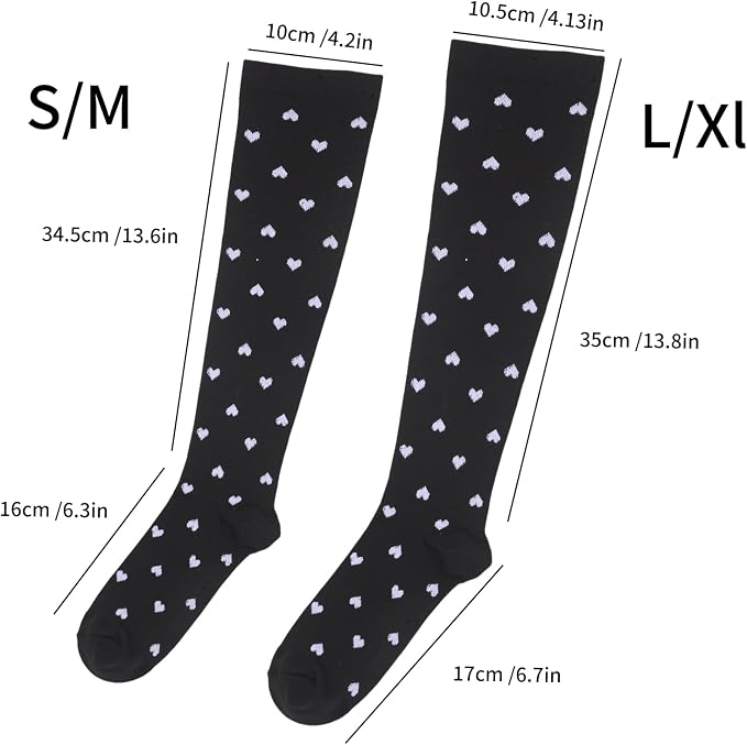 3 Pairs Compression Socks for Women 15-20 mmHg, Circulation Support for Nurses Pregnancy Running Hiking, Varicose Veins, Travel Flight - Image 6