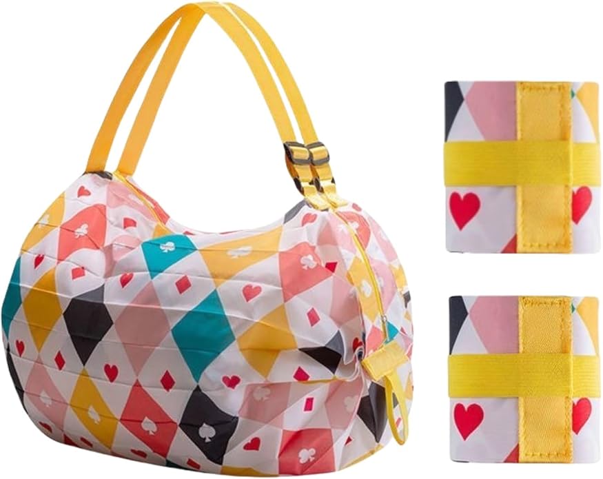2PCS Travel Shoulder Bag Reusable Grocery Bags Foldable Shopping Bags Waterproof Pouch Bags Sports handbag by SUSOYAOCHEN
