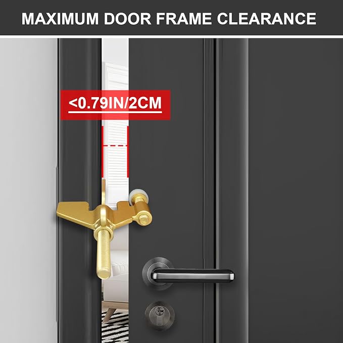 AceMining Portable Door Lock, Hotel Travel Door Lock Security for Home | Hotel Safety Device for Door Security, Portable Lock for Hotel Room, Apartment, College Dorm and Travel - Image 3