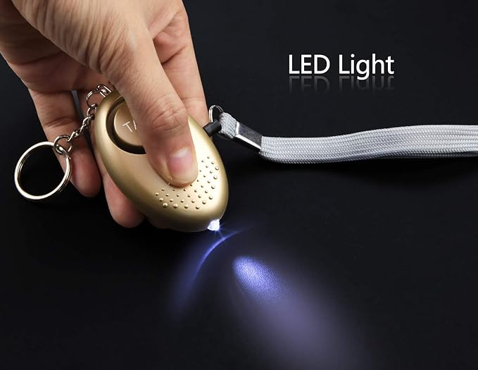 Personal Alarm for Women, 10Pcs 140dB Self Defense Keychain LED Light | Personal Safety Alarm with LED Light Panic Button for Women Kids and Elders (Colorful) - Image 2