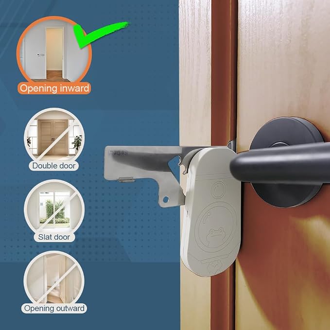 SeDoLi Portable Door Lock (Mute Dark Grey) - Image 5