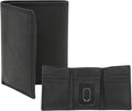 AG Wallets RFID Blocking Wallet for Men - Trifold Minimalist Slim Wallet with 10 Credit Card Slots & 3 Side Slots - 100% Genuine Leather Travel Wallet - Secure Compact Wallet - Black by AGWallets