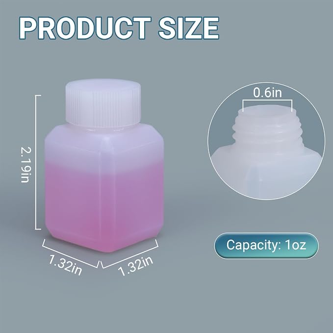 1oz/30ml Leak Proof Plastic Bottles with Caps for Liquids Sample, Reusable Small Bottles Containers for Travel, Camping and Hiking (Translucent, 10 Pcs) - Image 9