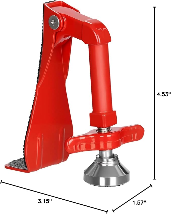 Portable Door Stopper Door Lock for Travel Anti Theft Door Blocker, Security Door Stoppers for Bottom of Door, No Drill Safety Doors Stopper Hotel Door Locks for Travelers Security (Red) - Image 8