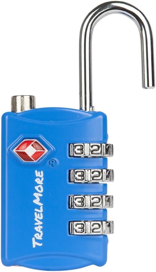 Luggage Locks TSA Approved, 4-Digit Travel Combination Locks | TSA Accepted, Easy to Use, Compact, Lightweight, Durable, Zinc Alloy Body, for Suitcases, Backpacks, Zippers, 3-Pack, Blue - Image 3