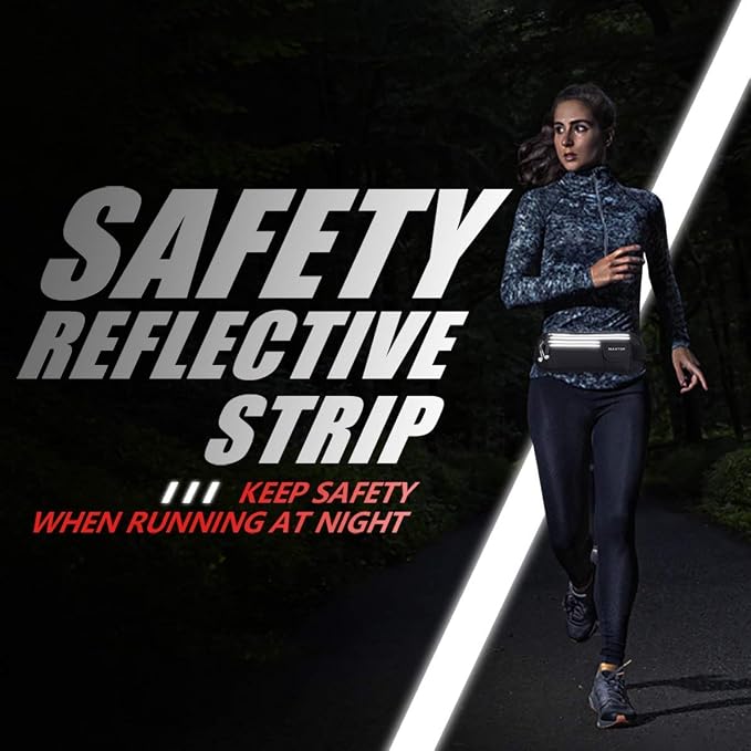 Slim Running Belt Fanny Packs for Women Men, Reflective Waist Pack Phone Holder for Walking Fitness Workout Exercise,Water Resistant Running Travel Belt Bag Jogging Pouch, Gym Accessories for Runner - Image 4