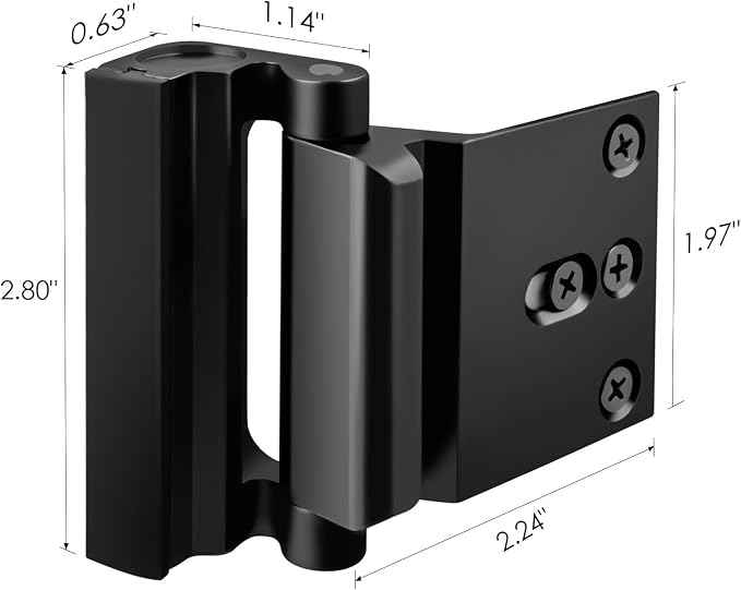 Door Reinforcement Lock for Front Door Child Proof Top of Door Safety Latch | Front Door Locks for Kids Safety Withstand 800 Lbs, High Home Security Night Guardian Top Flip Door Safety Locks from Inside - Image 6