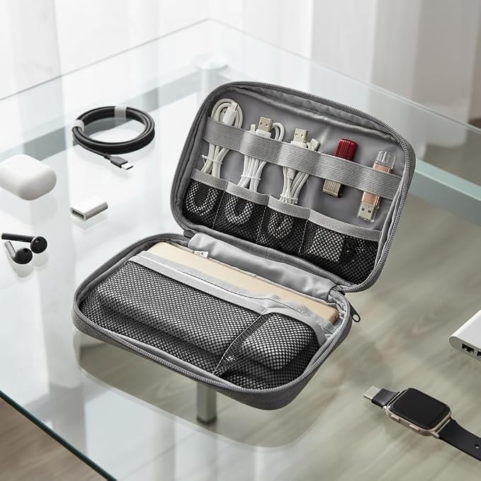 GOX Tech Pouch Accessories Case Organizer for Travel Small Electronics Bag | Cord Organizer for Travel, Electronics travel Organizer Travel Case, Mouse and Charger Pouch - Image 4