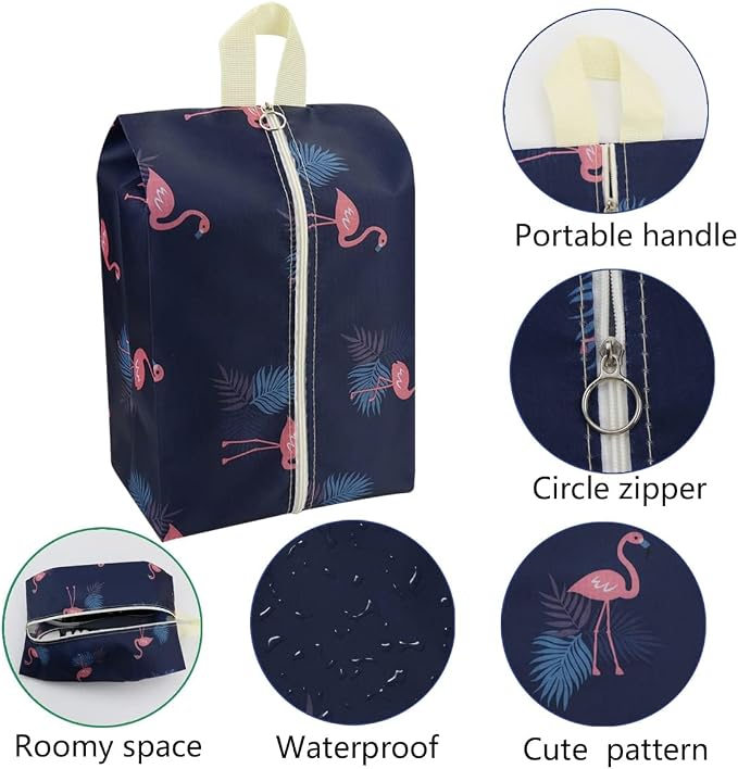 Travel Shoe Bags Waterproof Portable Shoe Storage Pouch with Handle for Men & Women - Image 3