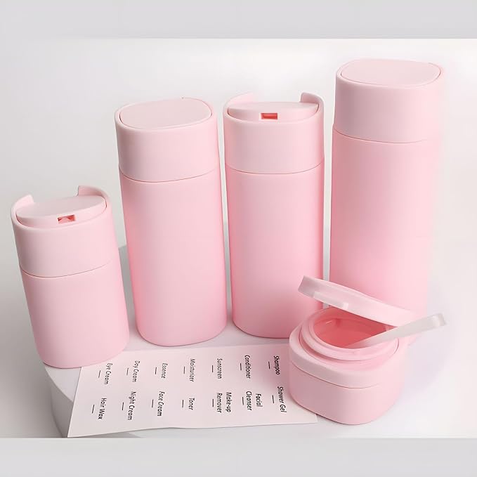 5pcs Travel Cream Dispenser Bottles Set Travel Bottles Toiletry Containers Set, TSA Approved, Travel Essentials - Image 6