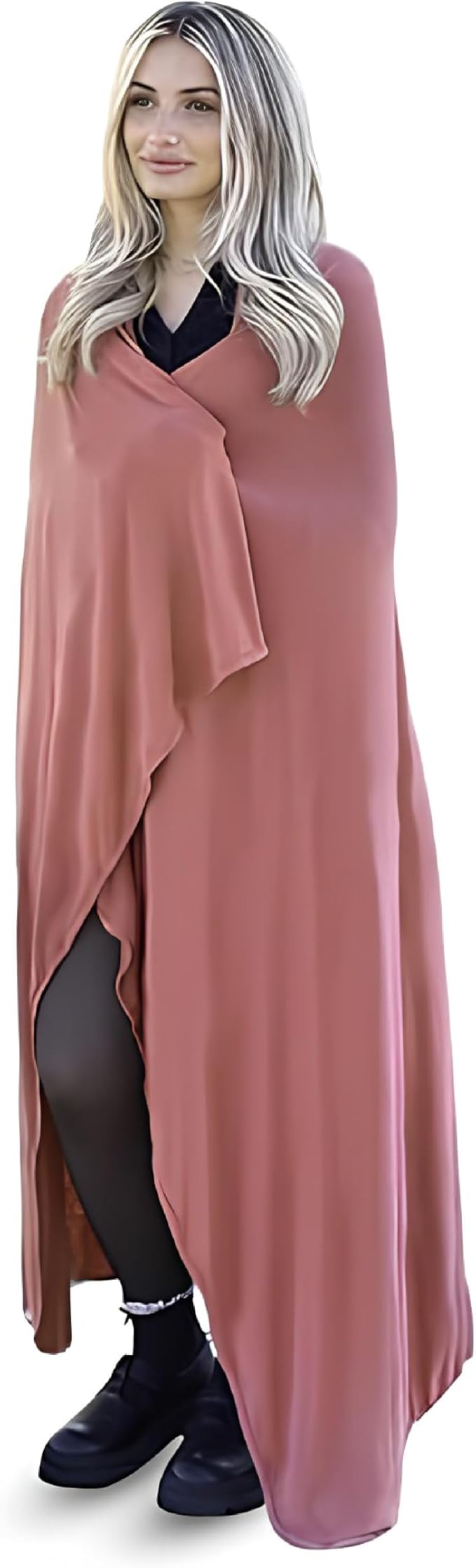 Luxury Cooling Travel Blanket - Stretchy, Lightweight Soft & Breathable Shawl Wraps for Women by WrapYourselfinNaturesSoftness