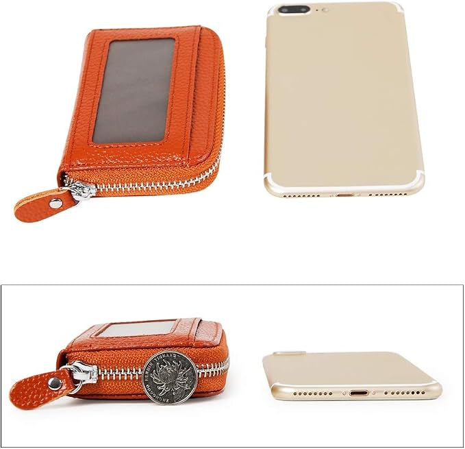 Women's RFID Blocking 12 Slots Credit Card Holder Leather Accordion Wallet - Image 4