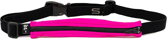 SPIbelt Running Belt Original for Women Men, Phone Holder for Running, Running Fanny Pack, Holder for Phone, Running Waist Pack, Adjustable Waist, [Fits All Phones]. Fuchsia with Black Zipper - Image 2