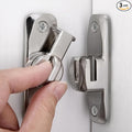 3 Pcs Silvery 90/180 Degree Sliding Door Latches,Right Angle Door Lock | Zinc Alloy Flip Latch,Barn Door Latch,Cabinet Lock,for bedroom,cabinet,drawer,Gardens,Wine Cabinet,garage,window,Pet Cage by Wocoe