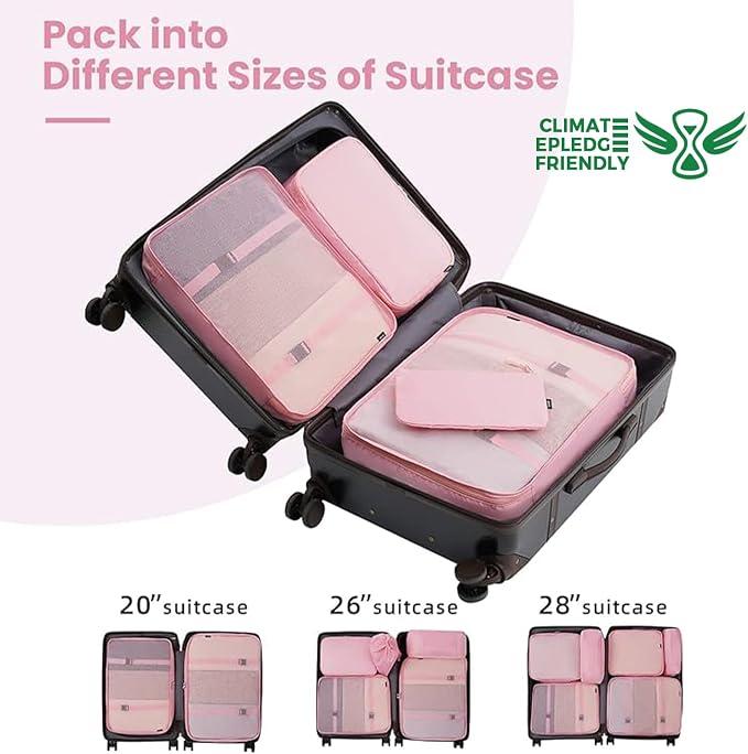 BAGAIL 6 Set/8 Set/10 Set Packing Cubes Various Sizes Packing Organizer for Travel Accessories Luggage Carry On Suitcase - Image 7