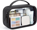 BAGSMART TSA-Approved Toiletry Bag, Large Opening Clear Makeup Bag with Handle, Quart Sized Travel Toiletry Bag, Carry-On Airline Compliant for Men and Women (Black) by BAGSMART