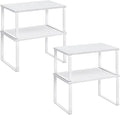 SONGMICS Cabinet Organizer Shelf, Set of 4 Spice Rack, Kitchen Storage | Kitchen Storage, Spice Rack, Steel and Particleboard, Snow White and Matte White, BYSTRO Collection UKCS027W01 by Unknown