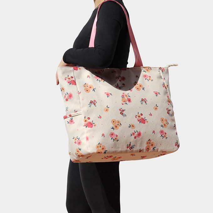 ESVAN LARGE BEACH BAG Water Resistant Lightweight 20 inch Women Oversize Tote Bag for Gym Beach Travel Pool Yoga Nurse - Image 2