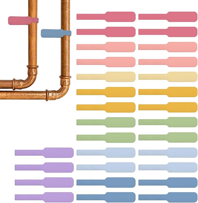 Wrap-It Storage Cable Labels - Large, Macaron (30-Pack) | Colorful Write-On Tags for Basement and Office Organizing by Wrap-ItStorage