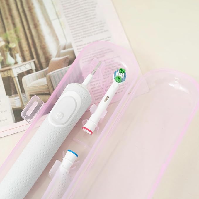 Newly upgraded toothbrush travel case, suitable for Oral-B/Oral-B Pro/Philips Sonicare/Aquasonic toothbrush, travel electric toothbrush box (pink) - Image 9