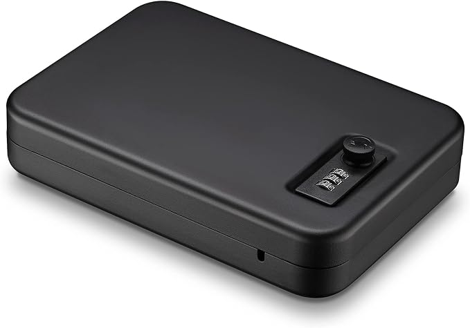Younion Pistol Safe, Portable Travel Gun Safe, Gun Lock Box, Black by Younion