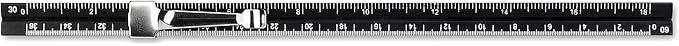 Alumicolor Aluminum Engineer Pocket Scale With Clip, 6IN, Black - Image 4