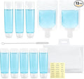 13pack Travel Bottles for Toiletries TSA Approved Leak Proof Travel Size Bottles with Toiletry Bag (BPA Free) travel containers for liquids Ideal for shampoo, lotion, sunscreen, perfume & more by Unknown