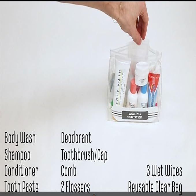 Trail maker Women’s Travel Toiletry Bag with Supplies, 15 Piece Travel Size TSA Compliant Oral Care and Grooming Essentials Kit - Image 4