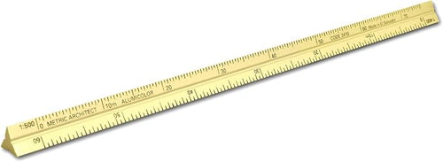 Alumicolor Aluminum Architect Metric Pocket Scale, 15CM, Gold by Alumicolor