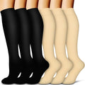 Compression Socks for Women & Men Circulation(6 pairs)-Graduated Supports Socks for Running, Athletic Sports by LaiteHebe