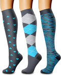 CHARMKING Compression Socks for Women & Men Circulation (3 Pairs) 15-20 mmHg is Best Support for Athletic Running Cycling by CHARMKING