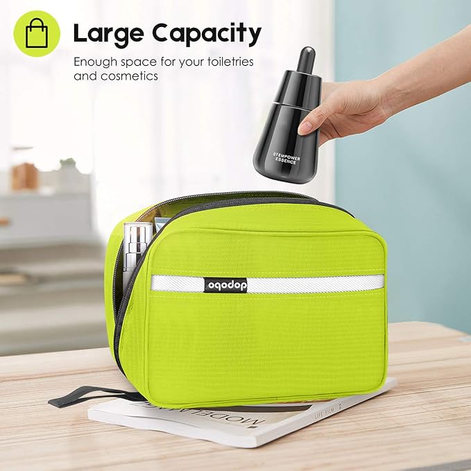 Travel Toiletry Bag for Women, Dopp Kit for Men, Waterproof Makeup Bag Shaving Bag with Hanging Hook, Portable Toiletry Organizer for Traveling and Camping - Image 2
