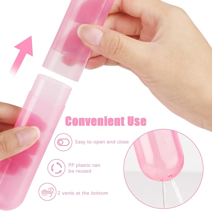 6 Pack Travel Toothbrush Case, Breathable Portable Toothbrush Holder, Plastic Toothbrush Cover Container for Couples Valentine Gifts, Traveling, Bathroom, School, Home, Business, Camping - Image 4