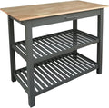 Casual Home Kitchen Island with Solid American Hardwood Top, Slate Gray, 40" W (373-932) by CasualHome